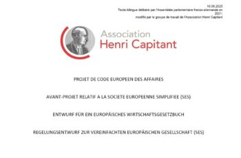 Regelungsentwurf zur vereinfachten europäischen gesellschaft (SES)